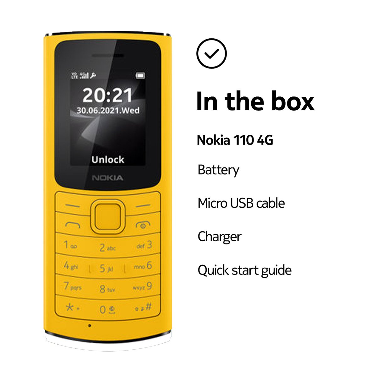 نوكيا 110 -TA1384 4G DS أصفر