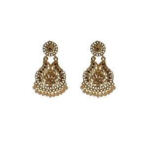 Eten Traditional Ethnic Earrings Antique Oxidized Gold Color WB006