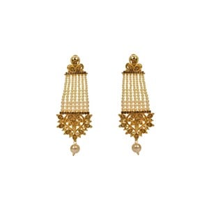 Eten Traditional Ethnic Earrings Antique Oxidized Gold Color WB013