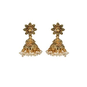 Eten Traditional Ethnic Earrings Antique Oxidized Gold Color WB018