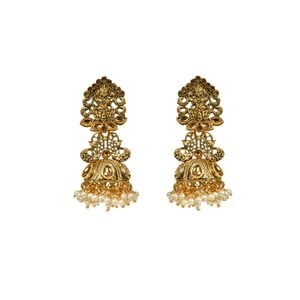 Eten Traditional Ethnic Earrings Antique Oxidized Gold Color WB021