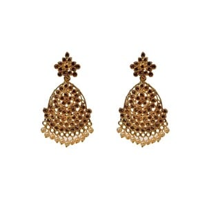 Eten Traditional Ethnic Earrings Antique Oxidized Gold Color WB025