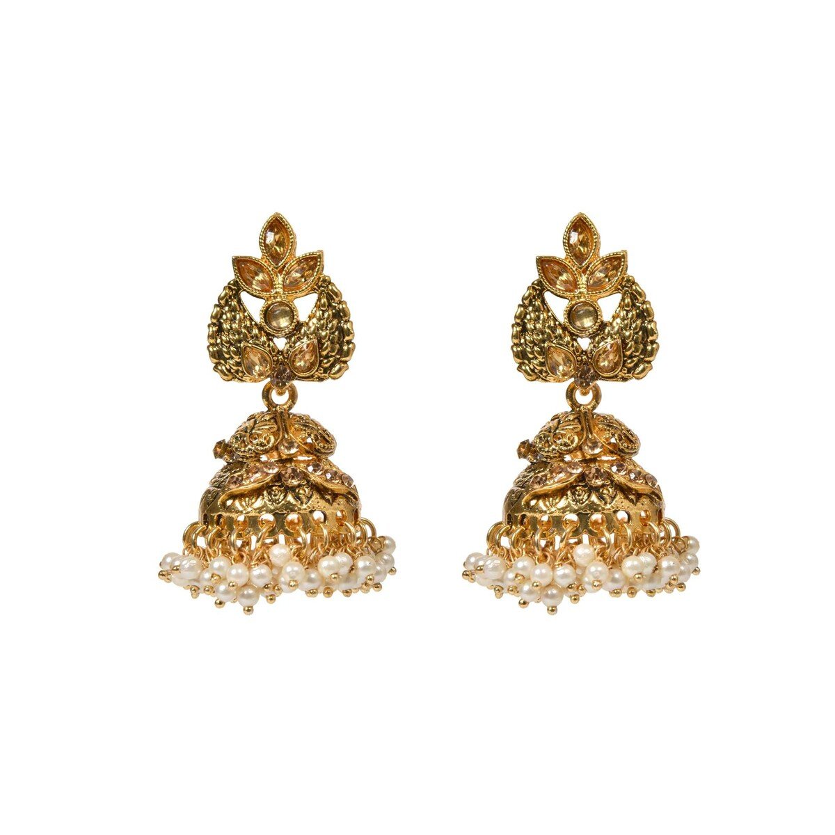 Eten Traditional Ethnic Earrings Antique Oxidized Gold Color WB028