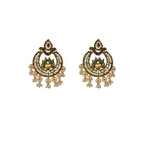 Eten Traditional Ethnic Earrings Antique Oxidized Gold Color WB044