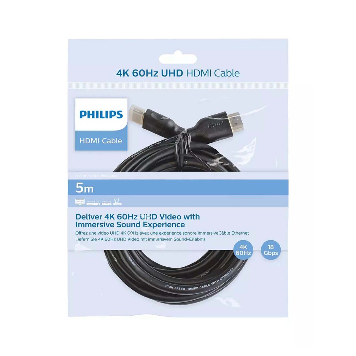 Philips HDMI cable with Ethernet SWV5551 5 m