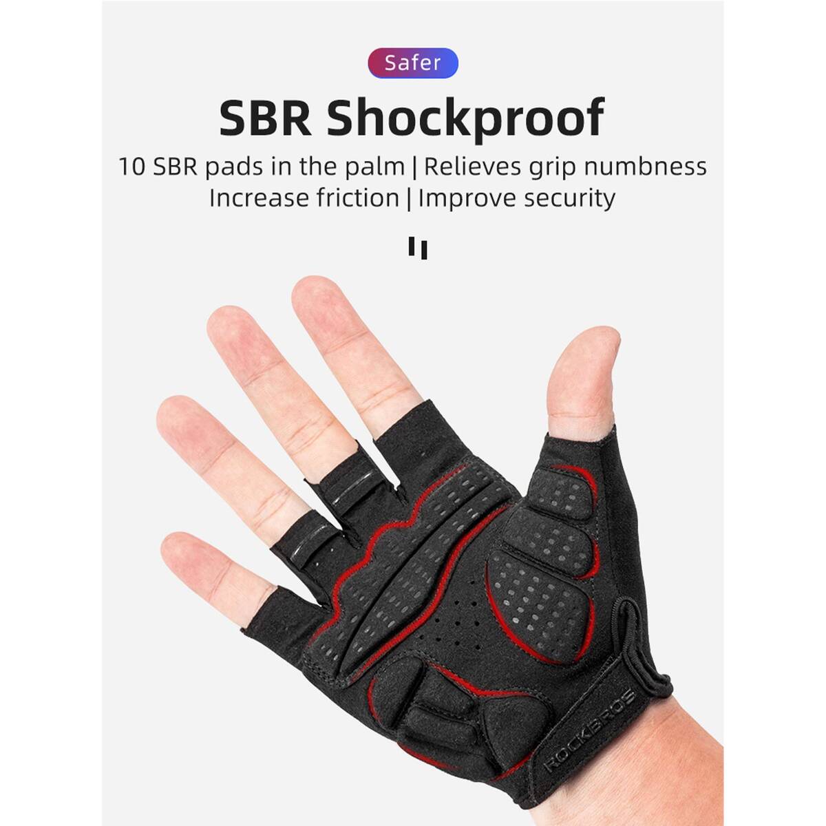 ROCKBROS Half Finger Cycling Gloves S220 Medium