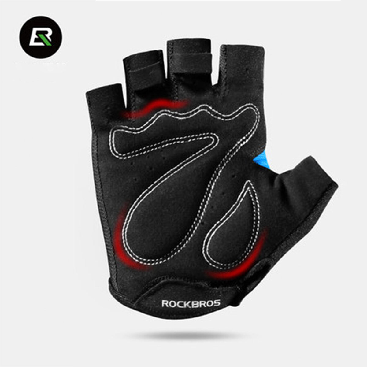ROCKBROS Half Finger Cycling Gloves Blue S099BL Extra Large