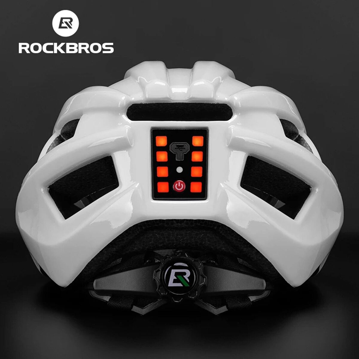 ROCKBROS Cycling Helmet With Tail Light ZK-013 White