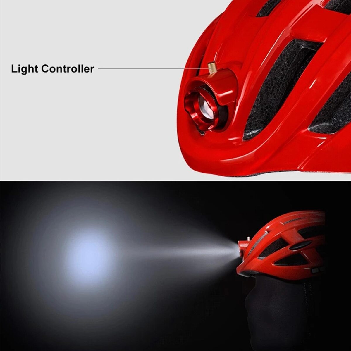ROCKBROS Cycling Helmet With Light ZN1001-W White