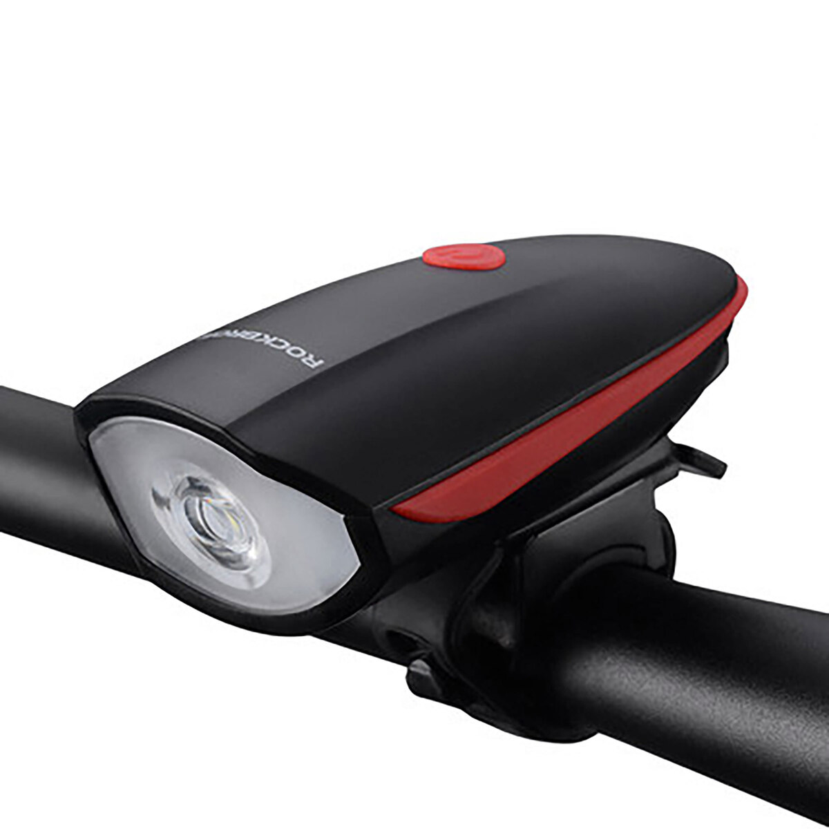 ROCKBROS Bicycle Rechargeable Light with Horn 7588-R Black Red