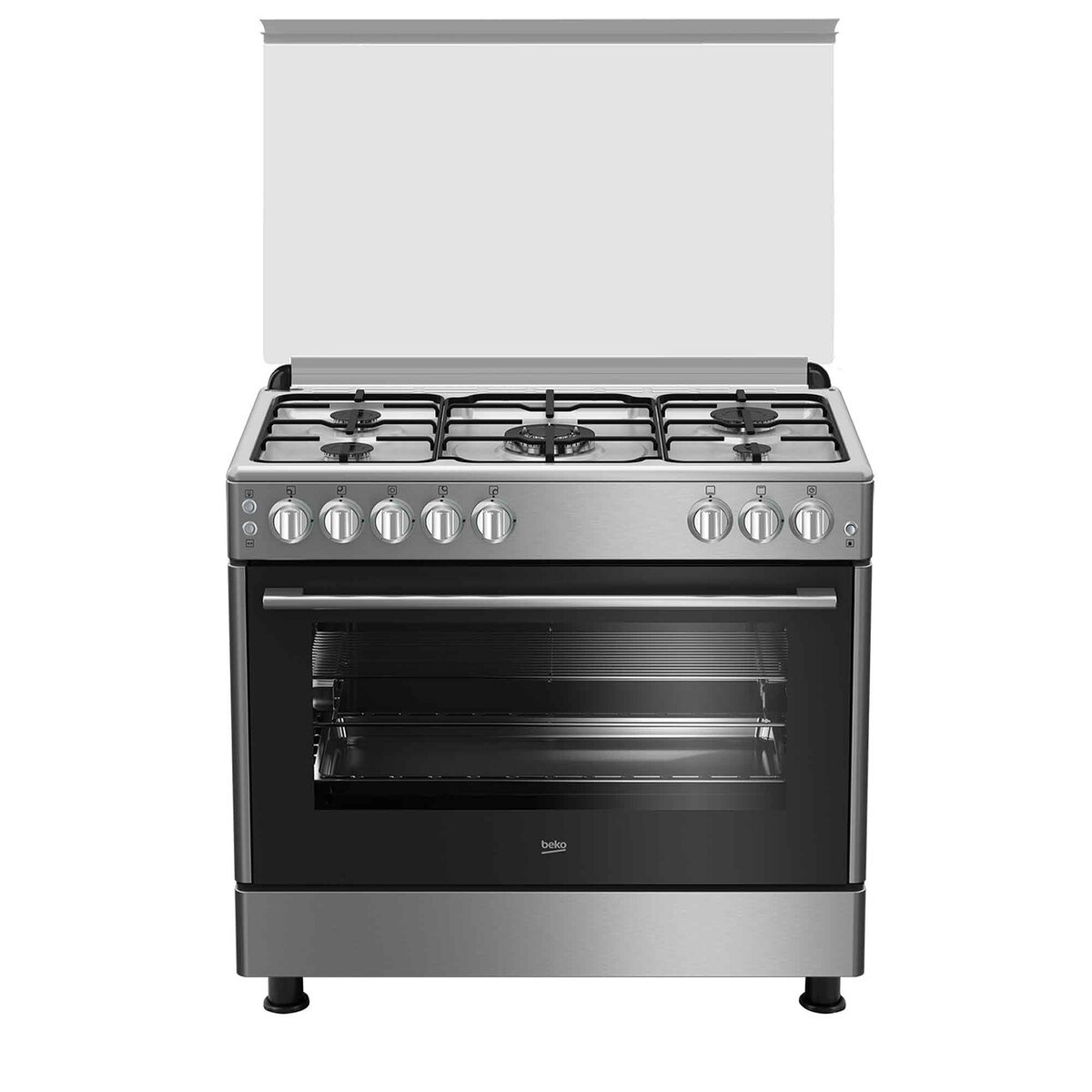 Beko Freestanding Cooking Range-GG15120FX,90x60 Cm,5 Burner