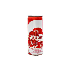 اشتري قم بشراء Super Pomegranate Carbonated Drink 250ml Online at Best Price من الموقع - من لولو هايبر ماركت Canned Fruit Juice في الكويت