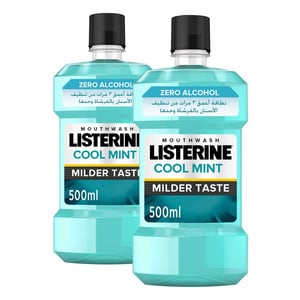 Listerine Mouthwash Cool Mint Milder Taste 500ml 1+1