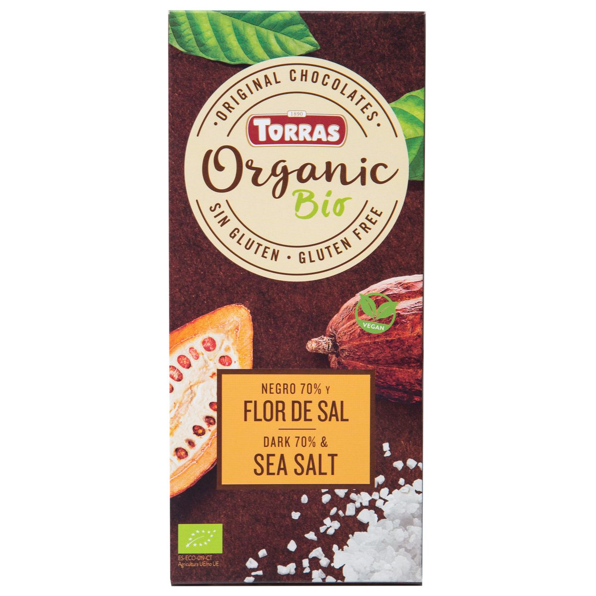 Torras Organic Dark Chocolate 70% Sea Salt 100 g