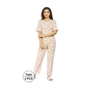 Reo Women's Pyjama Set Short Sleeve Multi 10