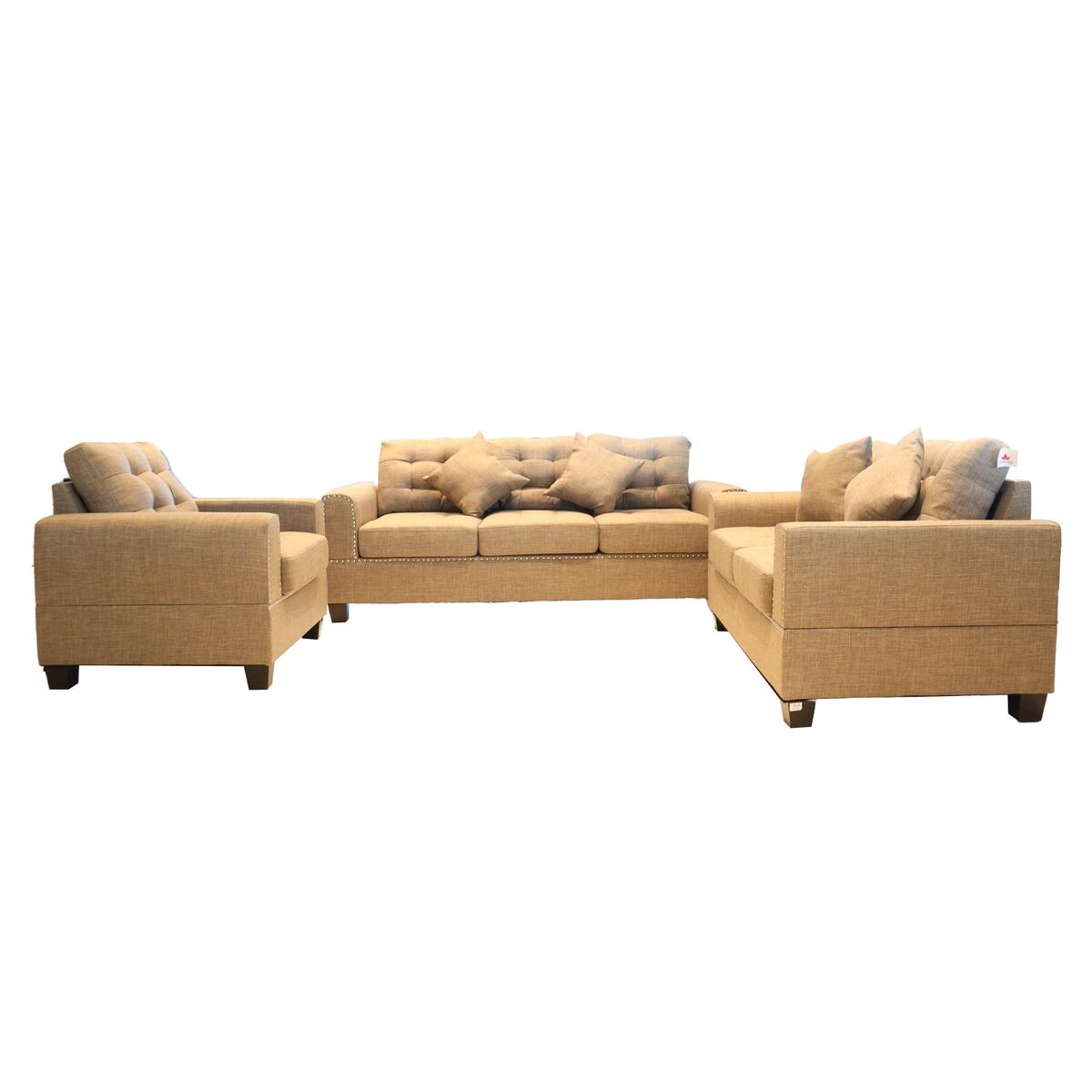 Maple Leaf Sofa Set 3+2+1 MLM111516 Brown,Size 1 Seater Size:85x85x90,2 Seater Size:85x85x145,3 Seater Size:85x85x204. (HxWXL -Cms)
