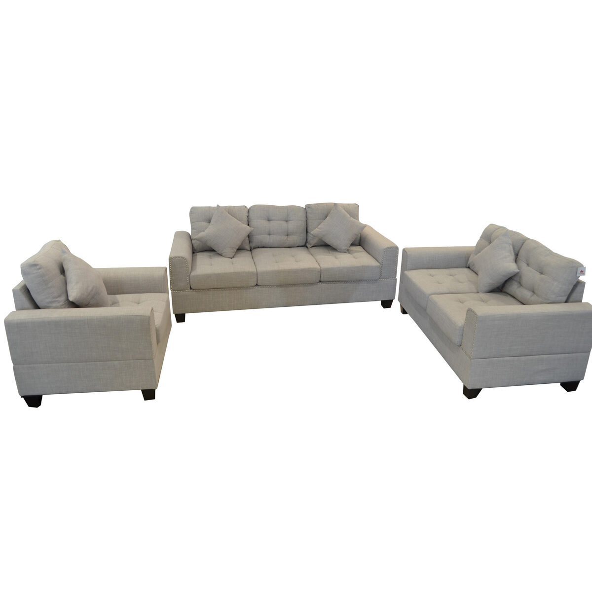 Maple Leaf Sofa Set 3+2+1 MLM111516 Grey,Size 1 Seater Size:85x85x90,2 Seater Size:85x85x145,3 Seater Size:85x85x204. (HxWXL- Cms)