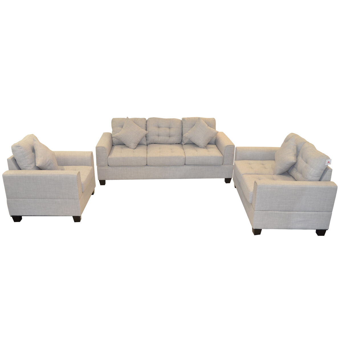 Maple Leaf Sofa Set 3+2+1 MLM111516 Grey,Size 1 Seater Size:85x85x90,2 Seater Size:85x85x145,3 Seater Size:85x85x204. (HxWXL- Cms)