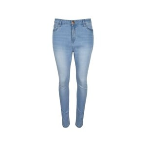 Reo Women's Fashion Jeans High Waist Super Skinny Denim Light Blue 8