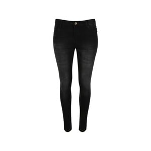 Reo Women's Fashion Jeans Skinny Denim Black 8