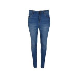Reo Women's Fashion Jeans High Waist Super Skinny Medium Blue 8