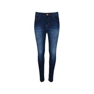 Reo Women's Fashion Jeans High Waist Super Skinny Dark Blue 8