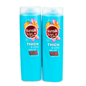 Sunsilk Thick & Long With Biotin & Castor Oil Shampoo Value Pack 2 x 400 ml