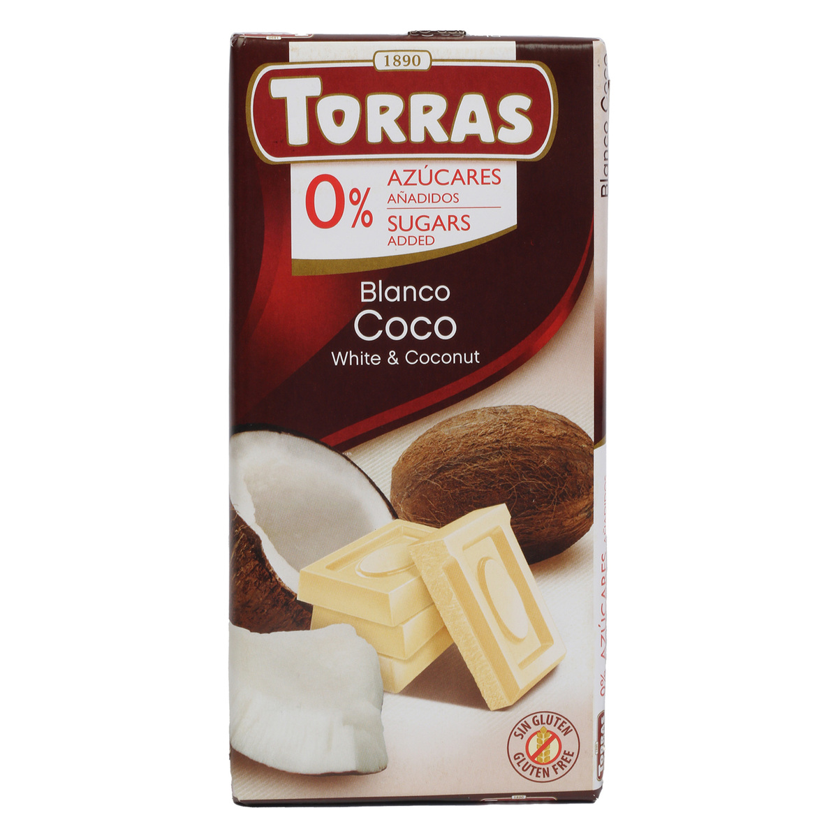Torras White Chocolate With Coconut Sugar Free 75 g