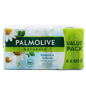 Palmolive Natural Soap With Chamomile Extract & Vitamin E 120g 5 + 1