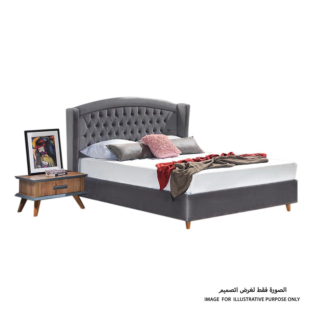 OSLO Bed Cot 180x200cm ,Size:110x180x200 Cms,( HxWxL)
