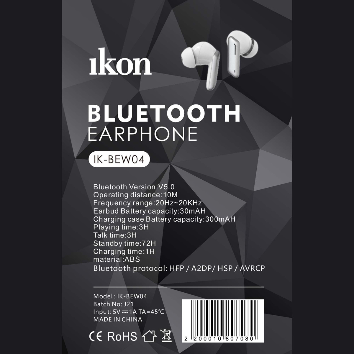 Ikon Bluetooth Earphone IK-BEW04