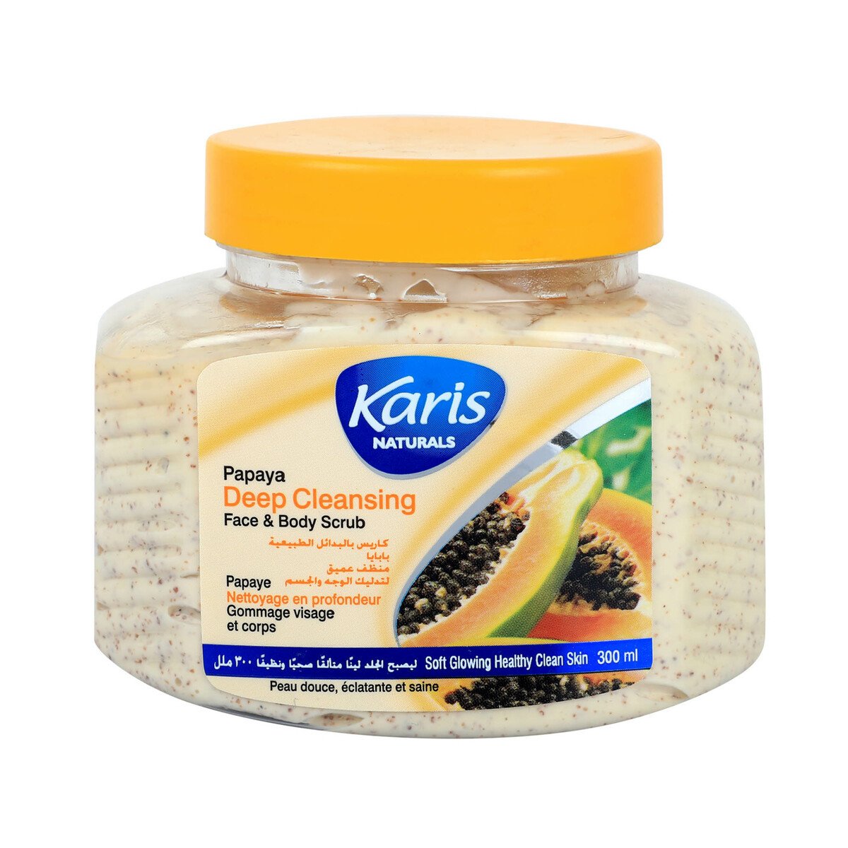 Karis Face & Body Scrub Papaya Deep Cleansing 300ml