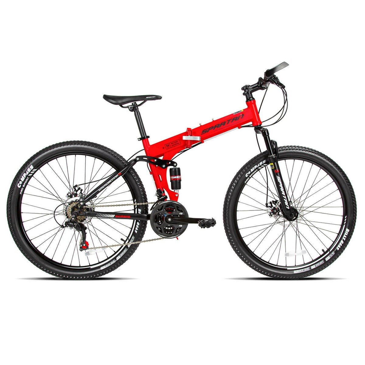 Spartan Folding Bicycle 26" SP-3184 Red