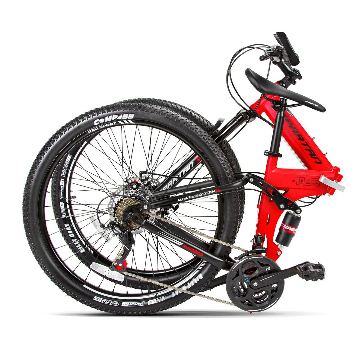 Spartan Folding Bicycle 26" SP-3184 Red