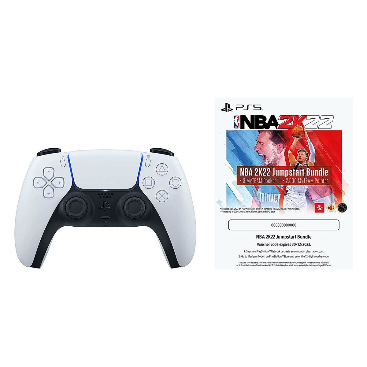 PS5 DualSense Wireless Controller + NBA 2K22 DLC