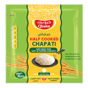 Qbake Half Cooked Chapati 10pcs