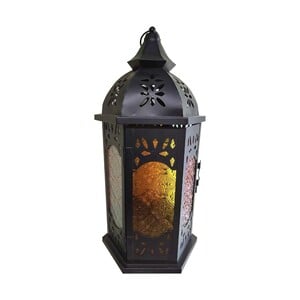 Maple Leaf Decorative Metal Fanoos Lantern 15x17x35cm JK6801