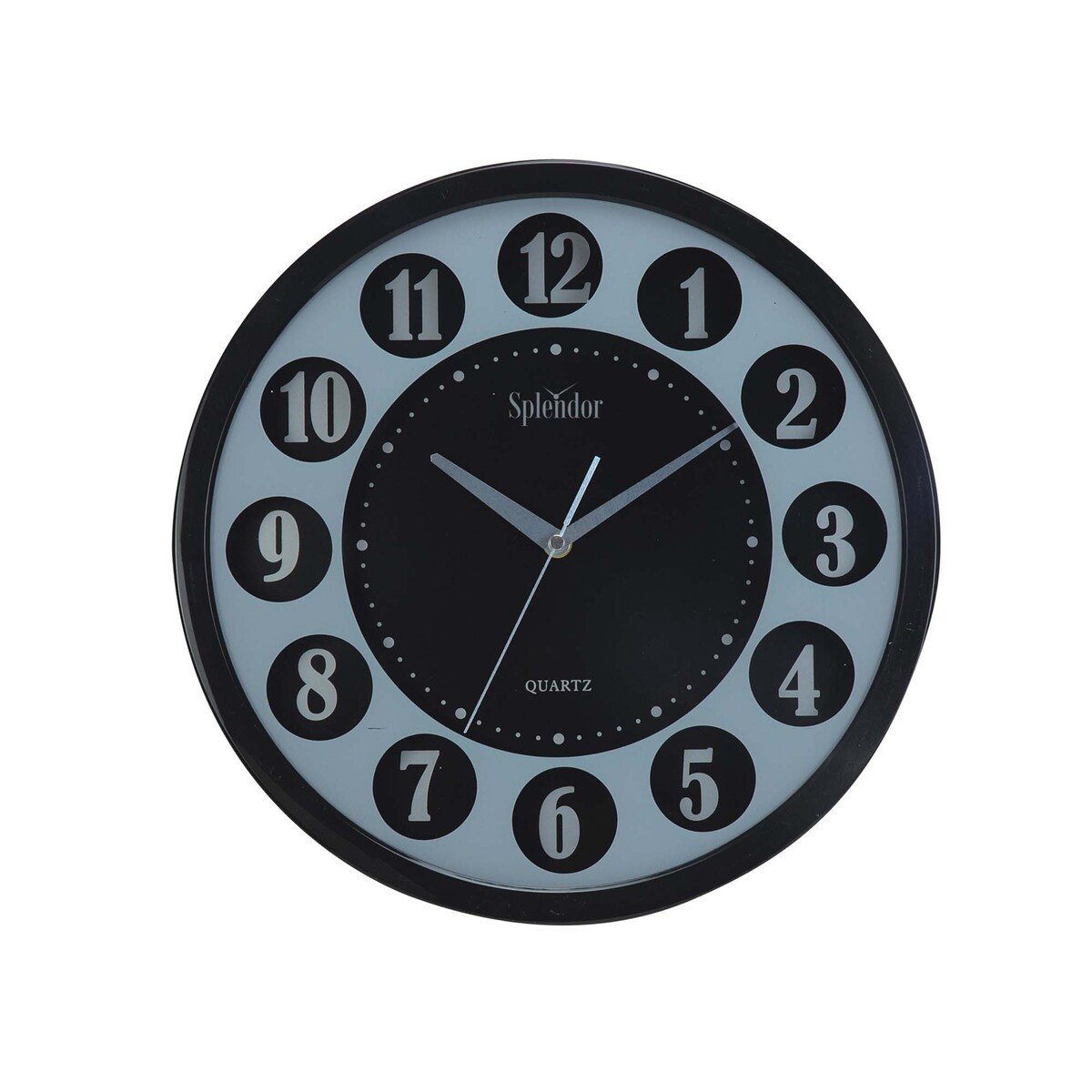 Splendor Battery Operated PVC Wall Clock 36.1cm PW139 Assorted