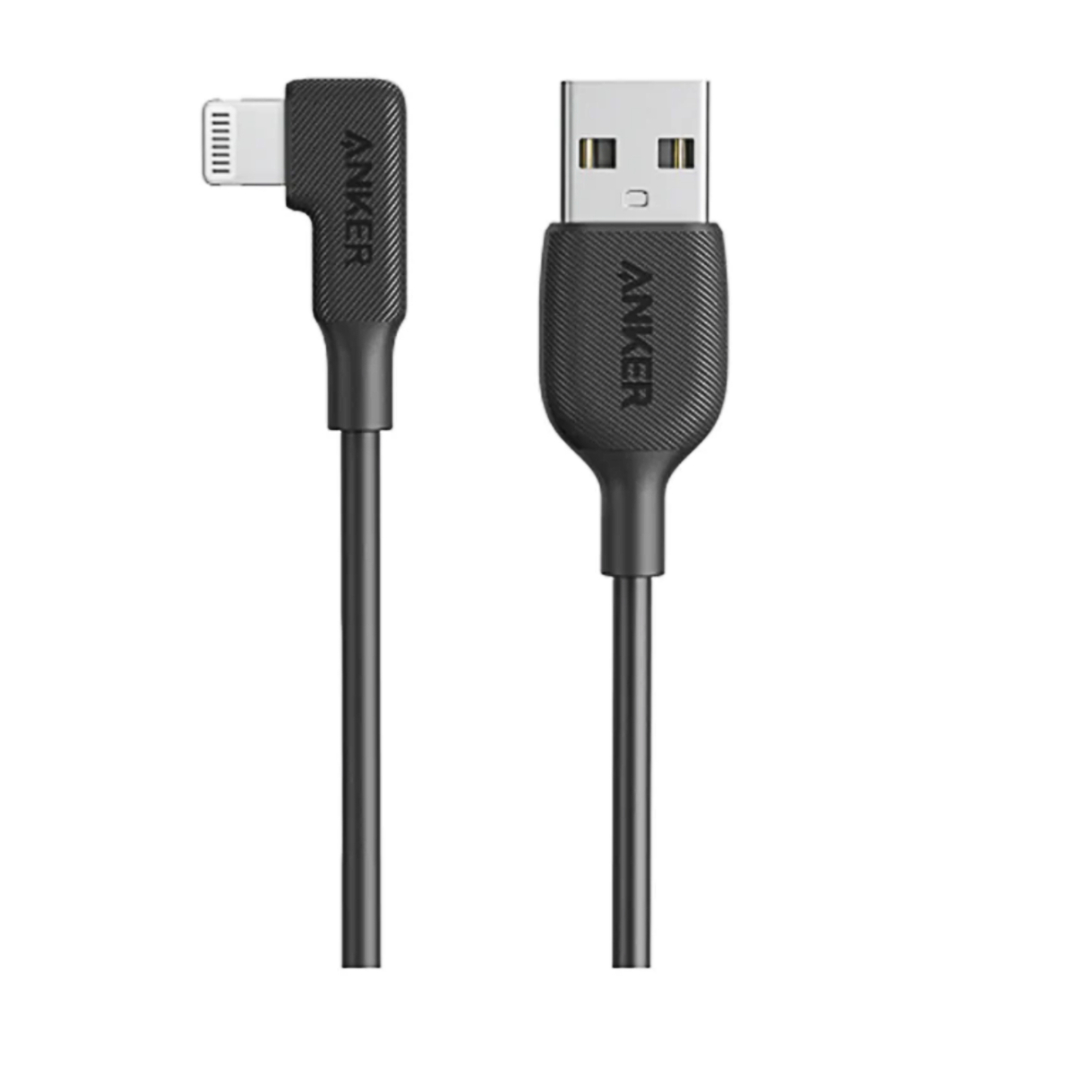 Anker Right Angle USB-A to Lightning Cable 3ft, Black, Y2320H11