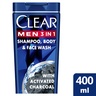 Clear Men 3in1 Shampoo With Activated Charcoal 400 ml