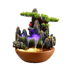 Maple Leaf Polyresin Indoor/Outdoor Tabletop Water Fountain W40xH46xD35cm L1