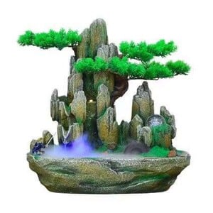 Maple Leaf Polyresin Indoor/Outdoor Tabletop Water Fountain W30xH32xD17cm L4