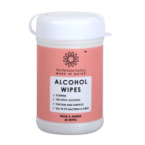 The Perfume Factory Alcohol Wipes Musk & Amber 30pcs