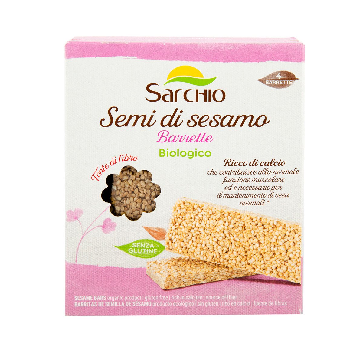 Sarchio Organic Sesame Seed Bars 4 x 20 g