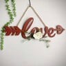 Maple Leaf Love Word Wooden Cutout Wall Hanging Decor, Assorted, HT74911AB