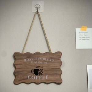 Maple Leaf Coffee Sign Wooden Wall Art Decor Hanging Board, 23 x 15 cm, 20YX072