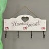 Maple Leaf Multifunction Home Sweet Sign Wooden Wall Hook Hanger With 4 Key Hanging Hooks, 40 x 22.5 x 5cm, 20YX105