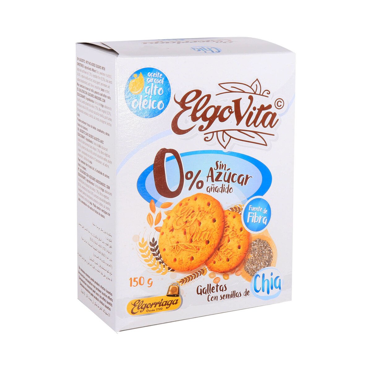 Elgovita Biscuits With Chia Seeds 150g