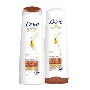 اشتري قم بشراء Dove Shampoo Nutritive Solutions Nourishing Oil 400 ml + Conditioner 320 ml Online at Best Price من الموقع - من لولو هايبر ماركت Shampoo في الامارات