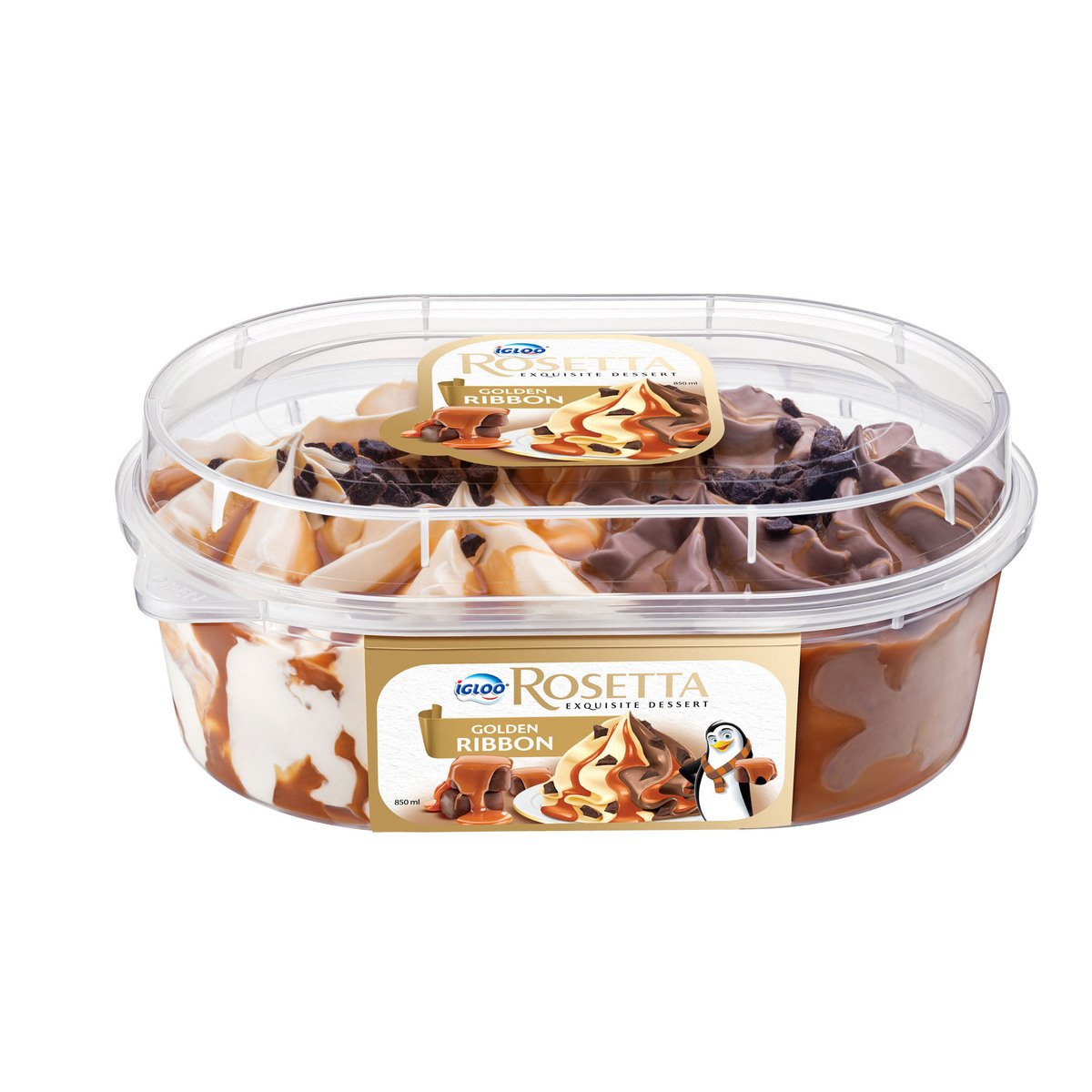 اشتري قم بشراء Igloo Rosetta Golden Ribbon Ice Cream 850 ml Online at Best Price من الموقع - من لولو هايبر ماركت Ice Cream Take Home في الامارات